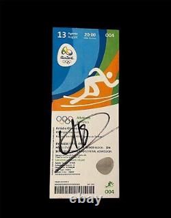 Fastest Man Alive Usain Bolt Signed Rio 2016 Olympic Ticket COA Proof Photo