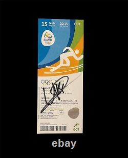 Fastest Man Alive Usain Bolt Signed Rio 2016 Olympic Ticket COA Proof Photo 1