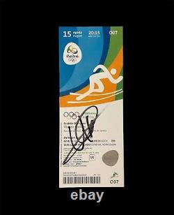 Fastest Man Alive Usain Bolt Signed Rio 2016 Olympic Ticket COA Proof Photo 2