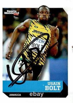 Fastest Man Alive Usain Bolt Signed Sports Illustrated Card COA Proof Photo