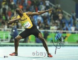 Jamaica Usain Bolt Signed 2008 Summer Olympics'jamaica' 11x14 Photo Bas Coa 2