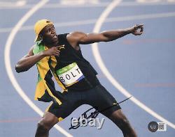 Jamaica Usain Bolt Signed Auto Olympics 8x10 Photo Authentic Beckett Bas Coa