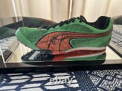New ICONS Usain Bolt Legend Auto Puma Running Spikes Boot, Signed Shoe, COA