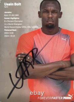 SPRINTER Usain Bolt autograph, signed promotion card