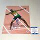 USAIN BOLT signed autographed 11X14 OLYMPIC TRACK JAMICA BECKETT BAS COA T77986