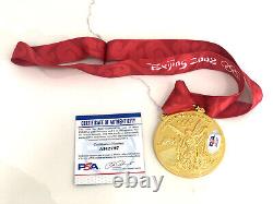 Usain Bolt Hand Signed 2008 Beijing Olympics Replica Gold Medal PSA DNA CERT #9