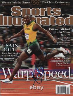 Usain Bolt Jamaican Track & Field SIGNED Sports Illustrated 8/13/12 NO LABEL COA