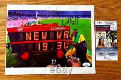 Usain Bolt Olympic Sprinter Legend Olympics Team Jamaica Signed 8x10 Photo JSA A