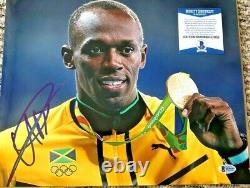 Usain Bolt Signed 11x14 Olympics Photo Beckett Certified #3