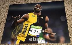 Usain Bolt Signed 11x14 Photo 2016 Rio Olympics with proof