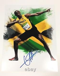 Usain Bolt Signed 11x14 Photo JSA Coa Olympics Jamaica