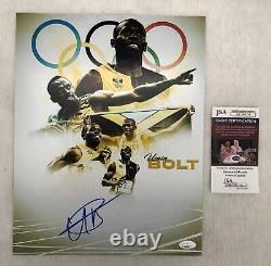 Usain Bolt Signed 11x14 Photo Rio Olympics Fastest Human Ever JSA 1 COA