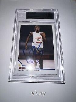 Usain Bolt Signed 2008 SI For Kids Trading Card Rookie Gold Medal Beckett #3