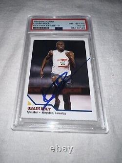 Usain Bolt Signed 2008 SI For Kids Trading Card Rookie Legend 9 Gold PSA/DNA #2