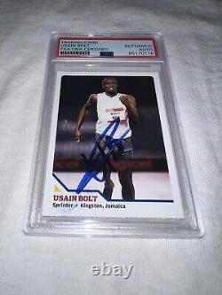 Usain Bolt Signed 2008 SI For Kids Trading Card Rookie Legend 9 Gold PSA/DNA #3