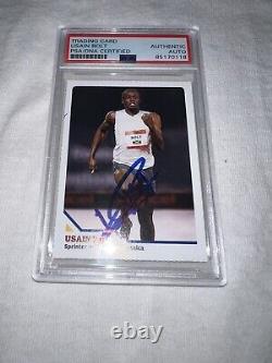 Usain Bolt Signed 2008 SI For Kids Trading Card Rookie Legend 9 Gold PSA/DNA #4