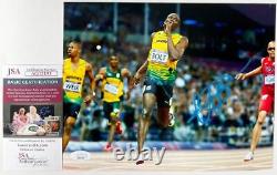 Usain Bolt Signed 2012 Summer Olympics London 8x10 Photo E Autograph JSA COA