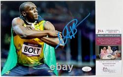 Usain Bolt Signed 2012 Summer Olympics London 8x10 Photo F Autograph JSA COA