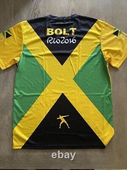 Usain Bolt Signed 2016 Rio Olympic Jersey 8x Gold Medal Jsa Coa Auto Jamaica 6