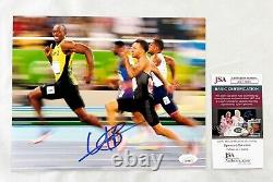 Usain Bolt Signed 8x10 Olympics Gold Photo JSA 4 COA