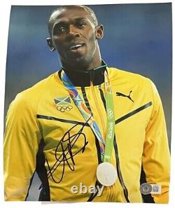 Usain Bolt Signed 8x10 Photo Olympic Gold Jamaica Rio Beckett Authenticity