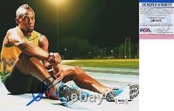 Usain Bolt Signed 8x10 Photo PSA/DNA 24 COA