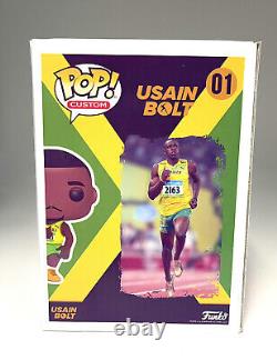 Usain Bolt Signed Autograph Olympicsfunko Pop O1 Beckett Bas Coa Jamaica