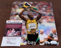 Usain Bolt Signed Autographed 8x10 Photo Olympic Gold Rio JSA N1