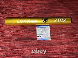 Usain Bolt Signed Gold Baton Fastest Man Ever Jamaica London 2012 PSA/DNA #9