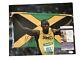 Usain Bolt Signed Jamaica Olympic Sprinting 11x14 Photo JSA Draped In Flag Pose