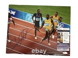 Usain Bolt Signed Jamaica Olympic Sprinting 11x14 Photo JSA New Record Gold