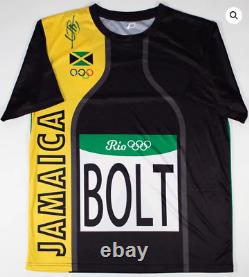Usain Bolt Signed Jamaica Rio Olympics Custom Jersey Beckett Certified