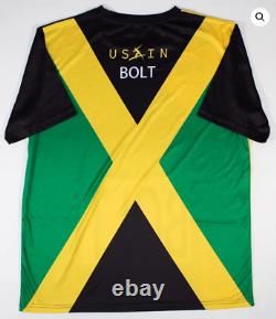 Usain Bolt Signed Jamaica Rio Olympics Custom Jersey Beckett Certified