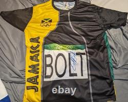 Usain Bolt Signed Puma Rio Olympics Jersey Gold Medal 8x Jamaica Beckett