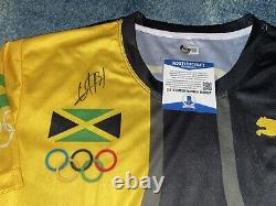Usain Bolt Signed Puma Rio Olympics Jersey Gold Medal Fastest Jamaica Beckett #6