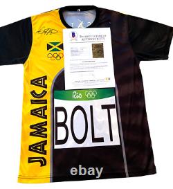 Usain Bolt Signed Rio Olympics Jamaica Jersey Authentic Autograph Beckett Bas