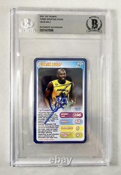 Usain Bolt Signed Trading Card Fastest Man on Earth Beckett BAS 8 COA