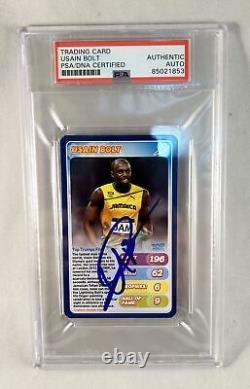Usain Bolt Signed Trading Card Olympics Champion PSA/DNA COA