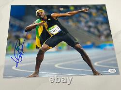 Usain Bolt hand signed 11x14 photo Jamaica Olympics Gold JSA CERT #2